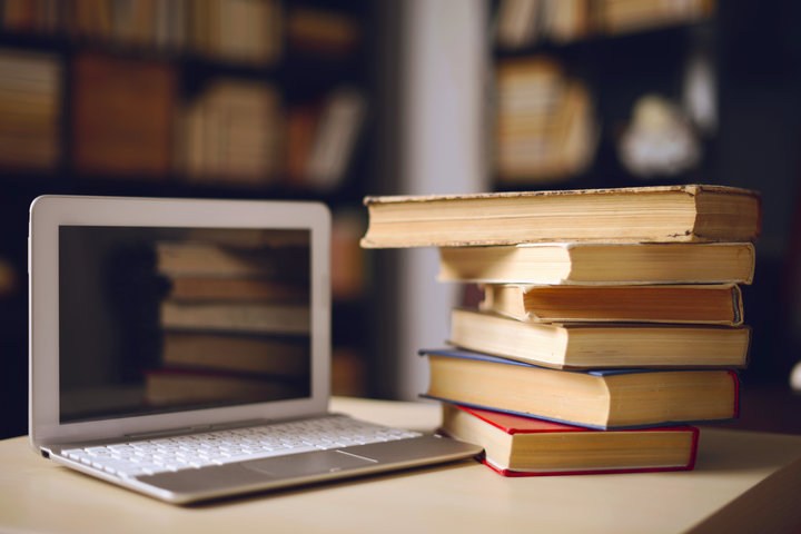 books and laptop